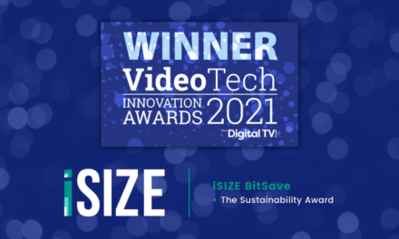 iSIZE BitSave Wins 2021 VideoTech Innovation Award for Sustainability